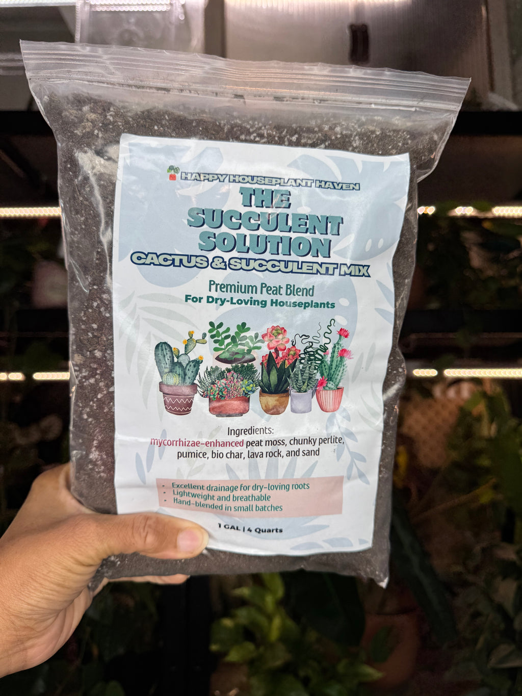 The Succulent Solution | Cactus and Succulent Potting Mix | Fast-Draining Gritty Soil for Succulents Cactus and Dry-Loving Plants