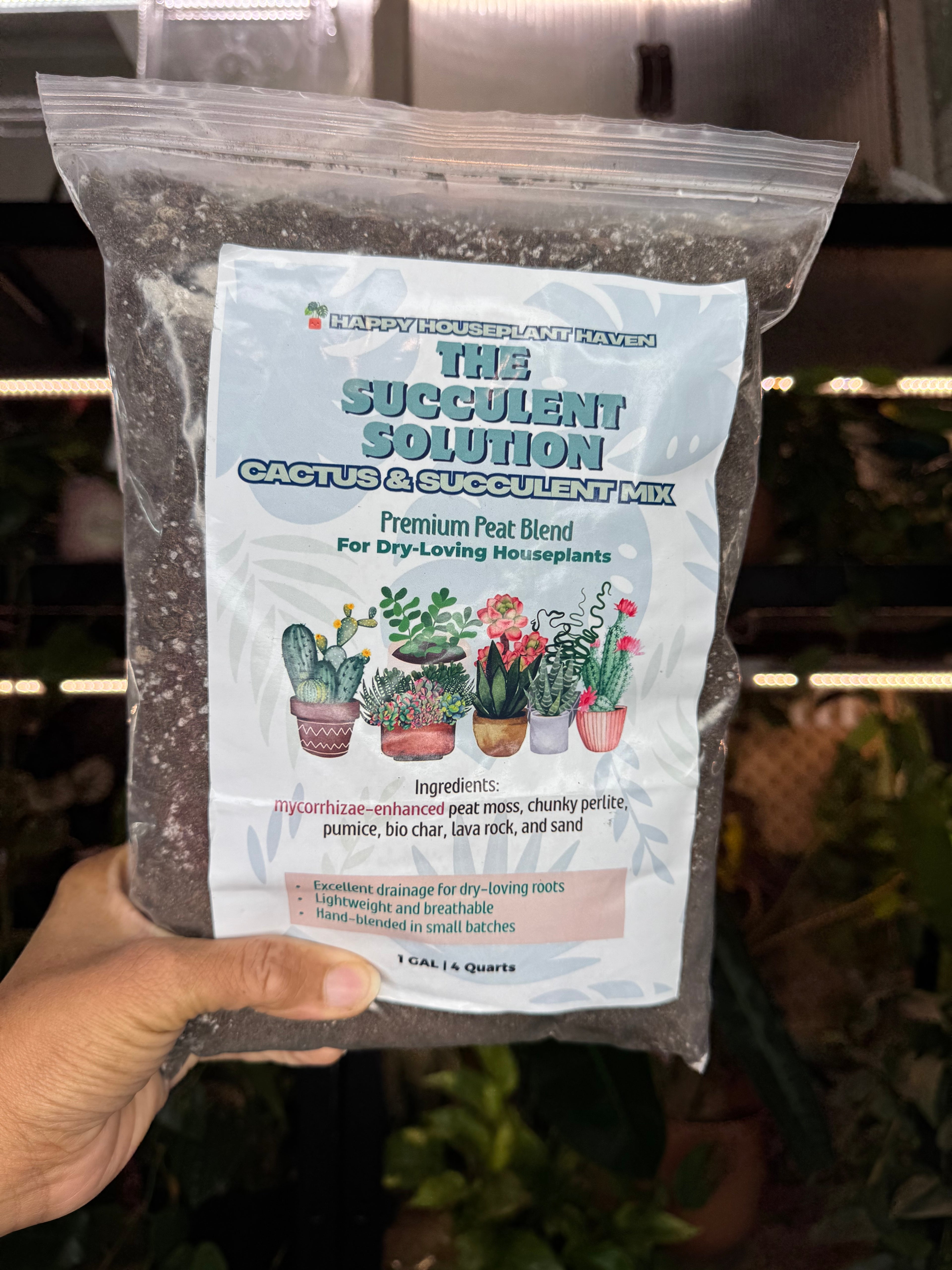 The Succulent Solution | Cactus and Succulent Potting Mix | Fast-Draining Gritty Soil for Succulents Cactus and Dry-Loving Plants
