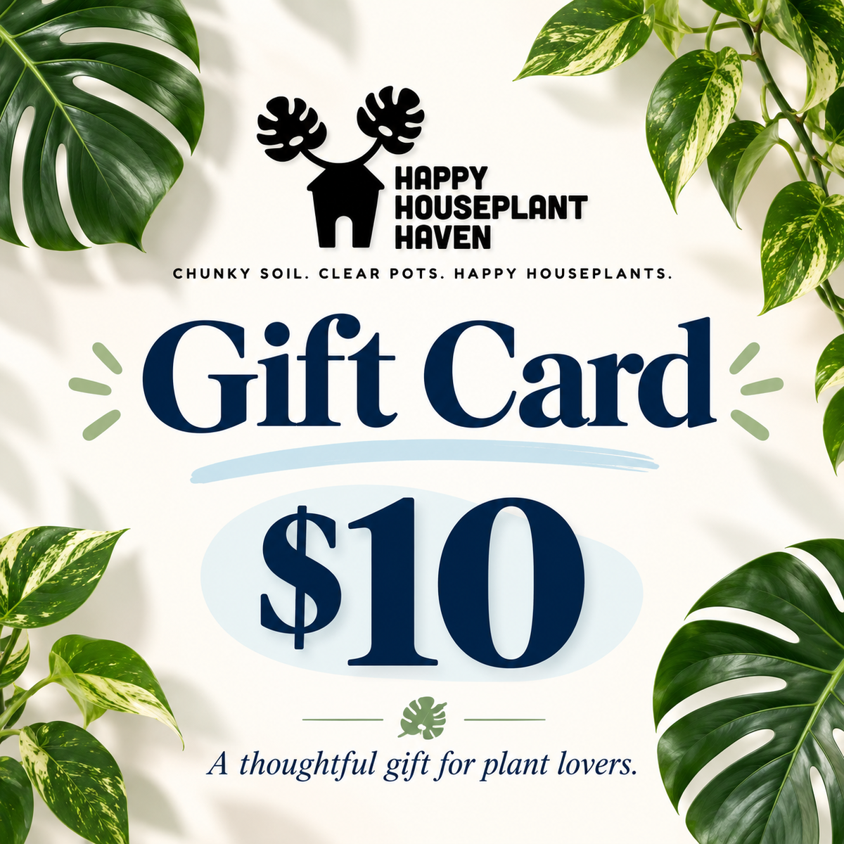 Happy Houseplant Haven E-Gift Card | $10 to $100 | Gift Card for Plant Lovers