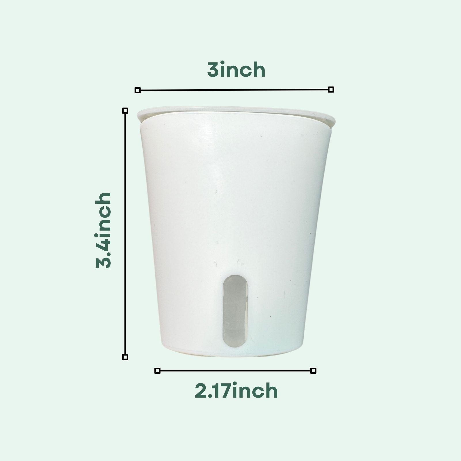 3-inch White Premium Self-Watering Planter Pots with Water Level Indicator | Multi-Pack