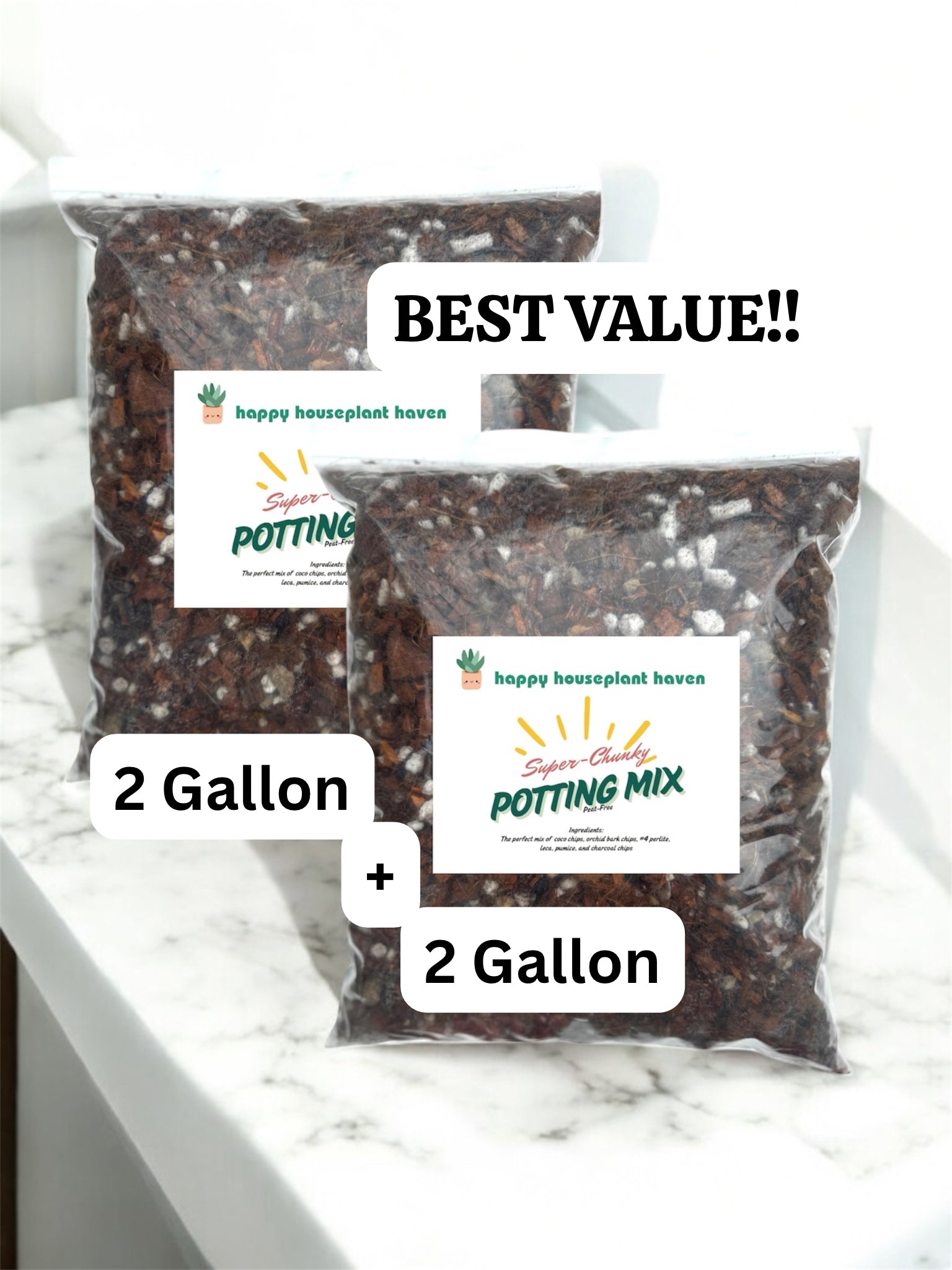 The Root Rot Remedy | Super Chunky Orchid and Hoya Potting Mix | Well-Draining Tropical Houseplant Soil with Perlite Bark Pumice