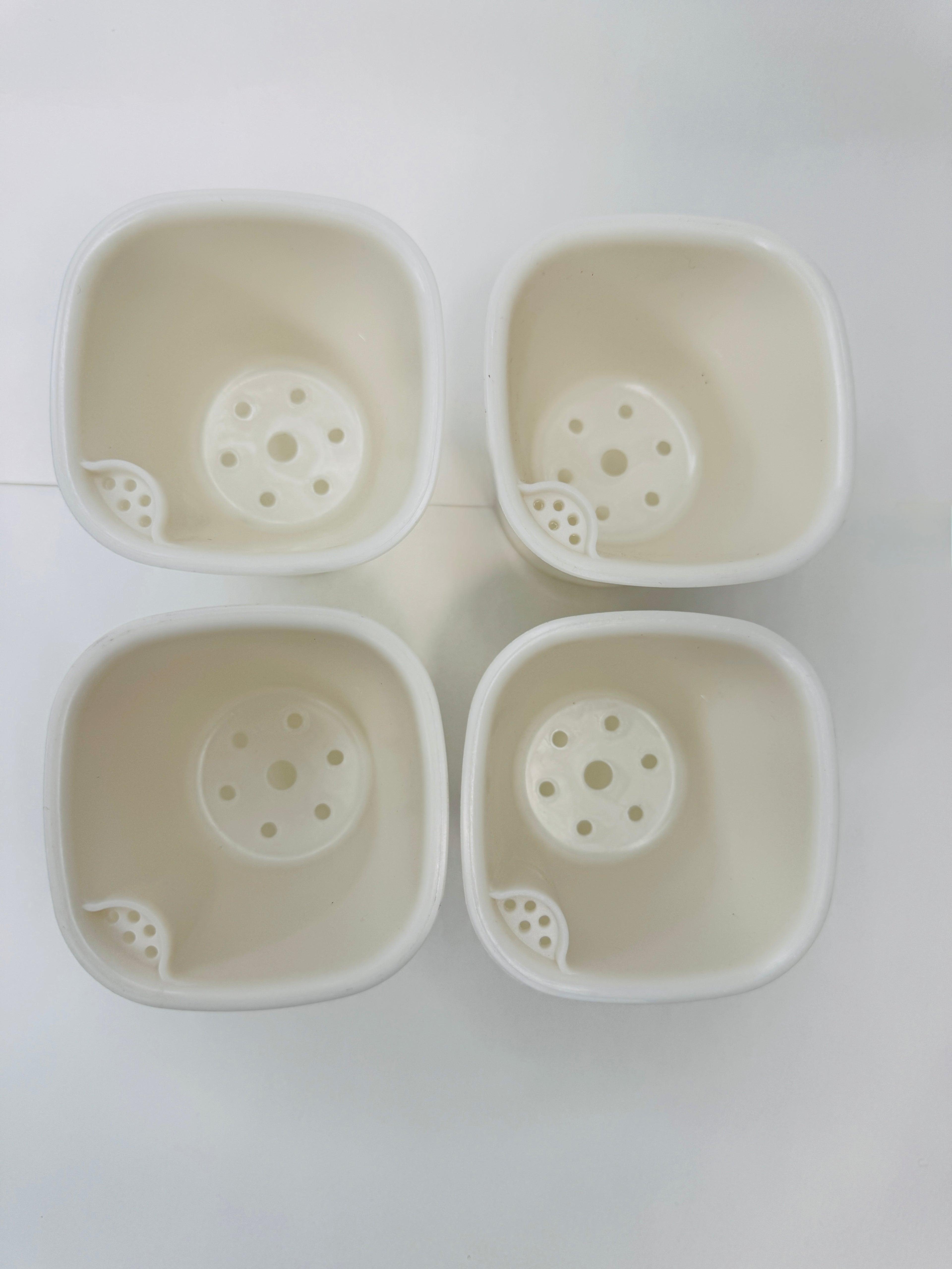 3-inch White Premium Self-Watering Pots | 2 Pack or 4 Pack | Self-Watering Planters with Water Level Indicator | Pots for Propagations & Small Plants