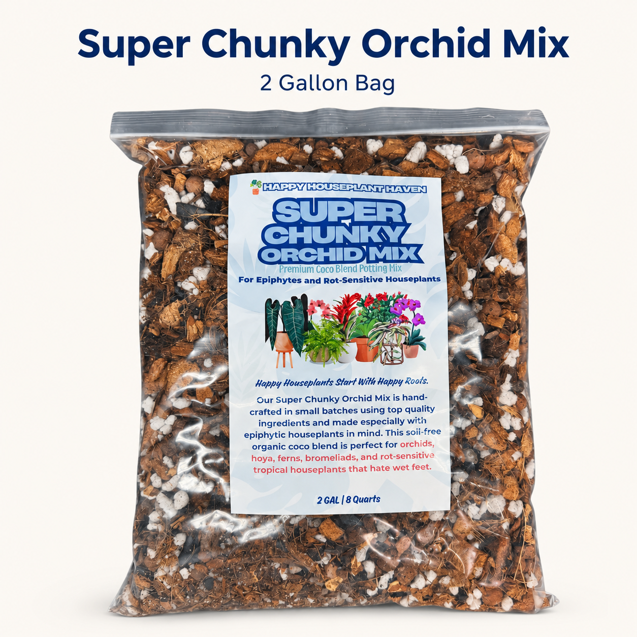 Super Chunky Orchid and Aroid Mix | Peat-Free for Orchid Aroid and Hoya