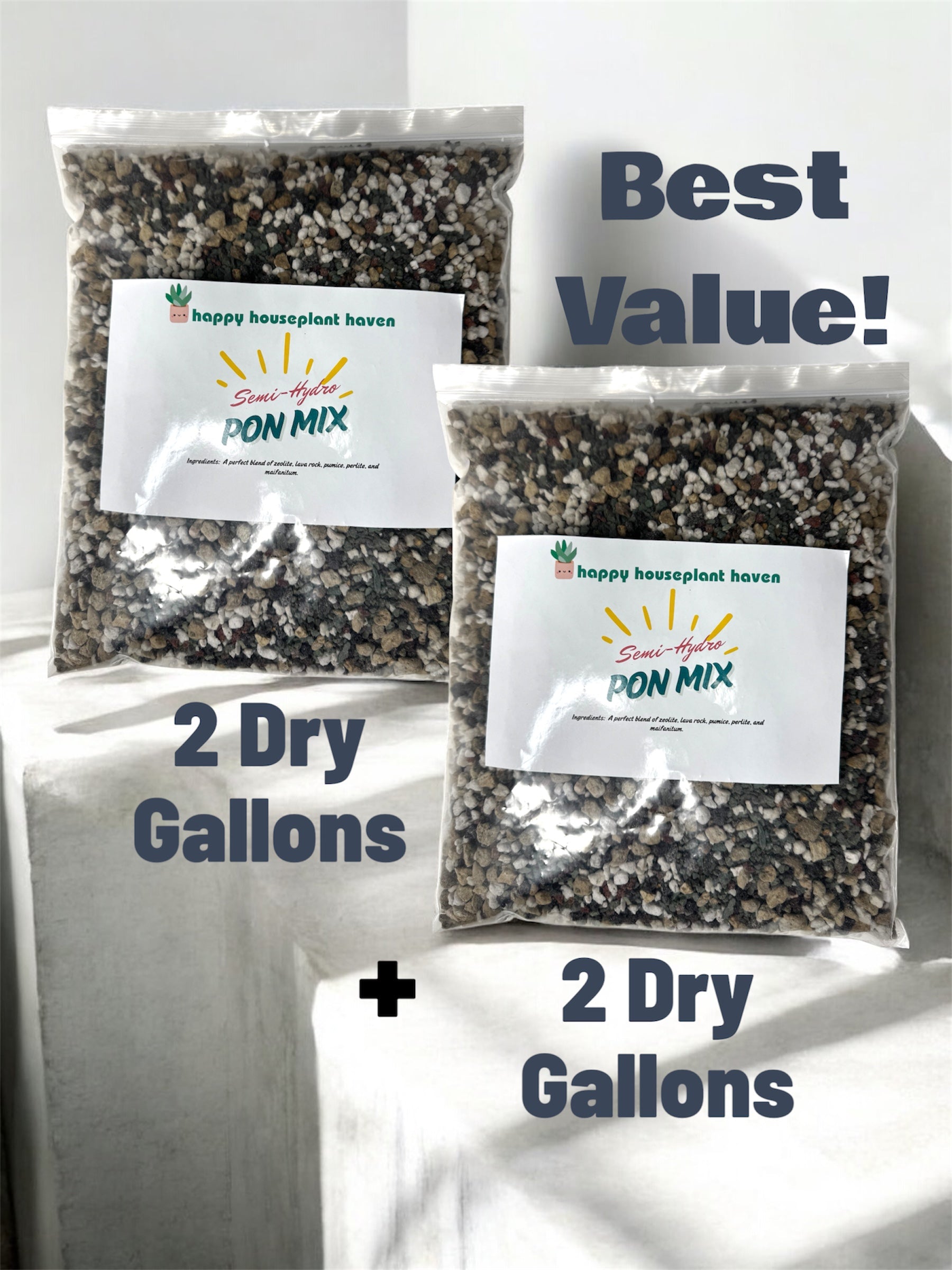 The Semi-Hydro Solution | Chunky PON Soil-Free Mix for Semi-Hydroponics & Self-Watering Pots | Mineral Plant Substrate
