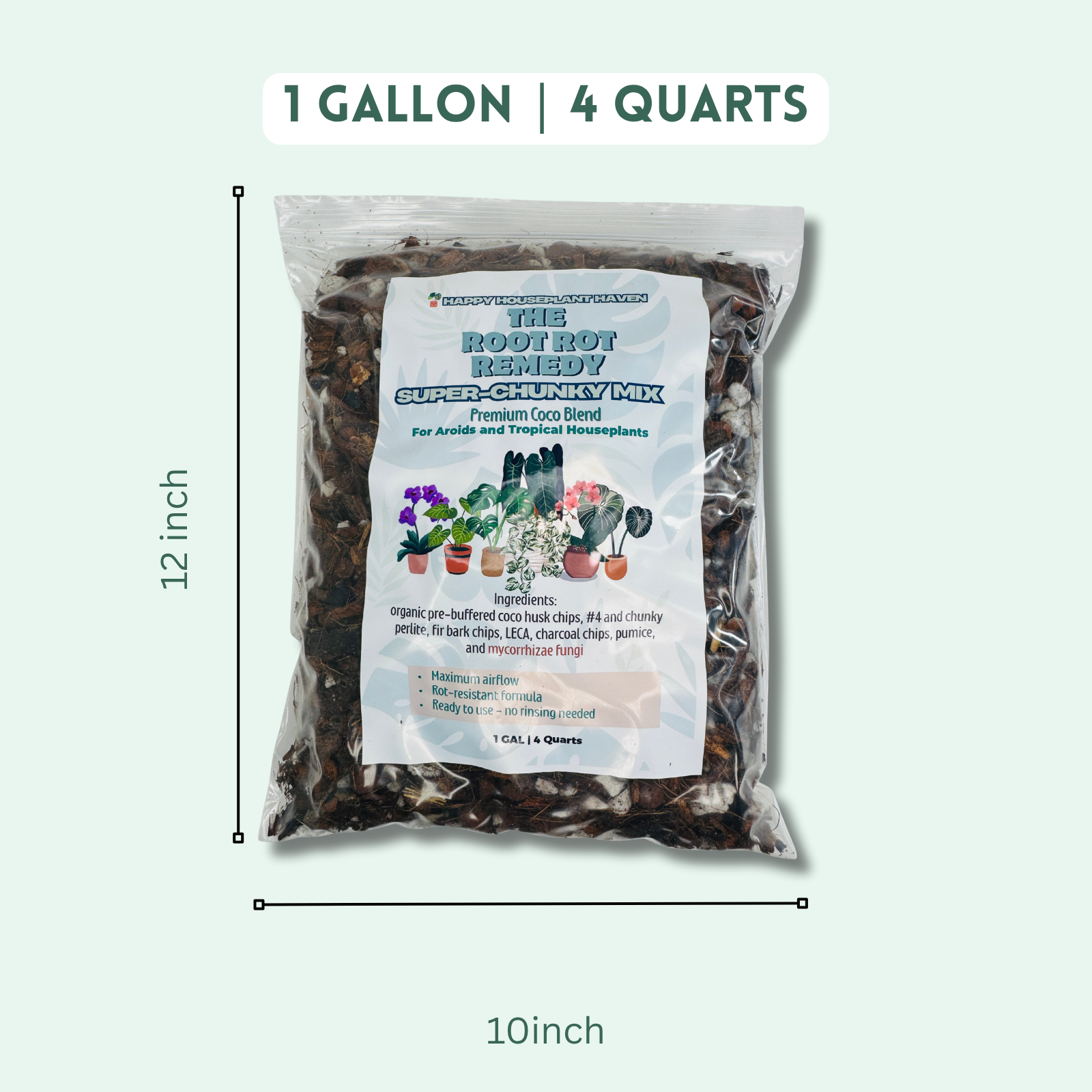 Super Chunky Premium Potting Mix Aroid Orchid and Hoya| Well-Draining Tropical Houseplant Soil with Perlite Bark Pumice