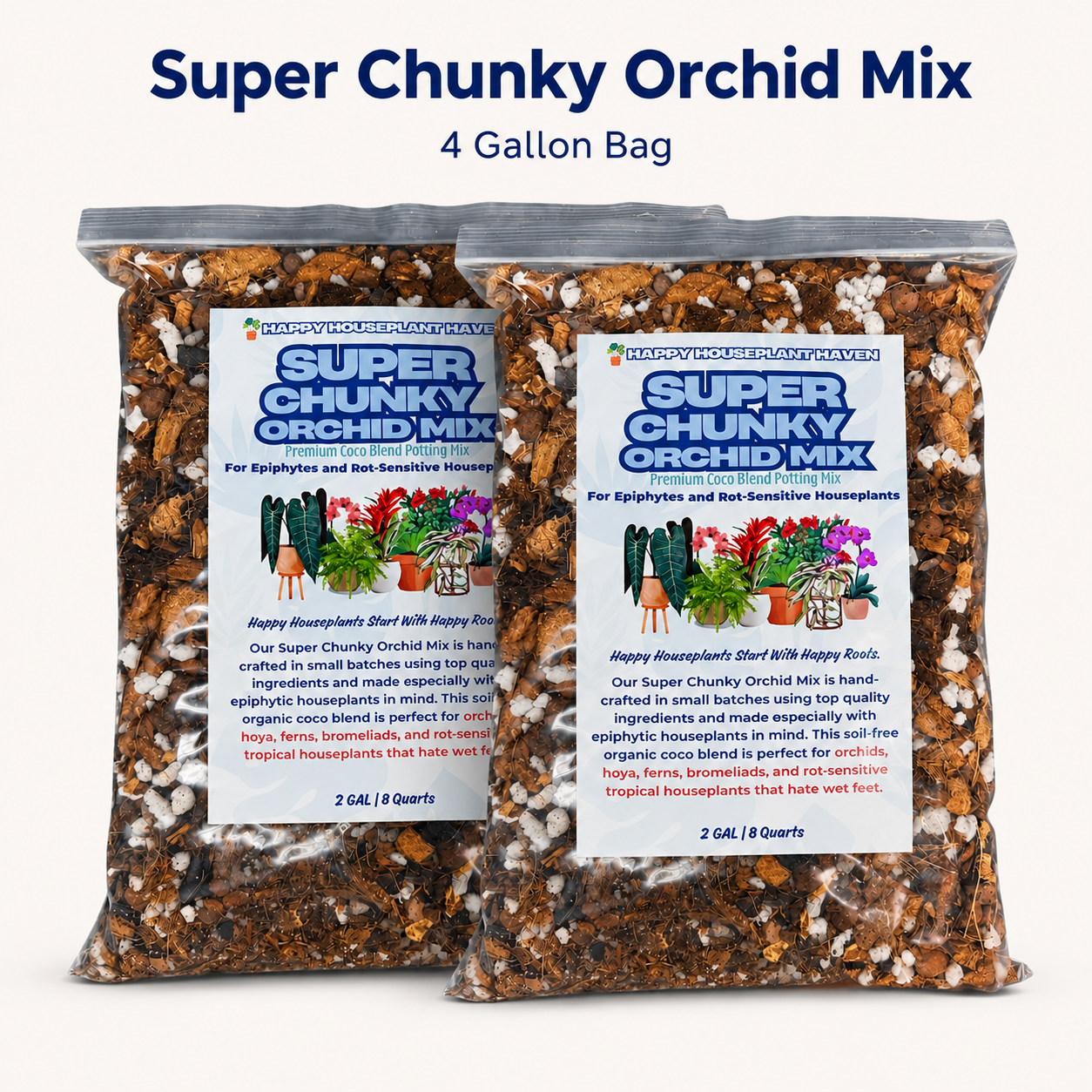 Super Chunky Orchid and Aroid Mix | Peat-Free for Orchid Aroid and Hoya
