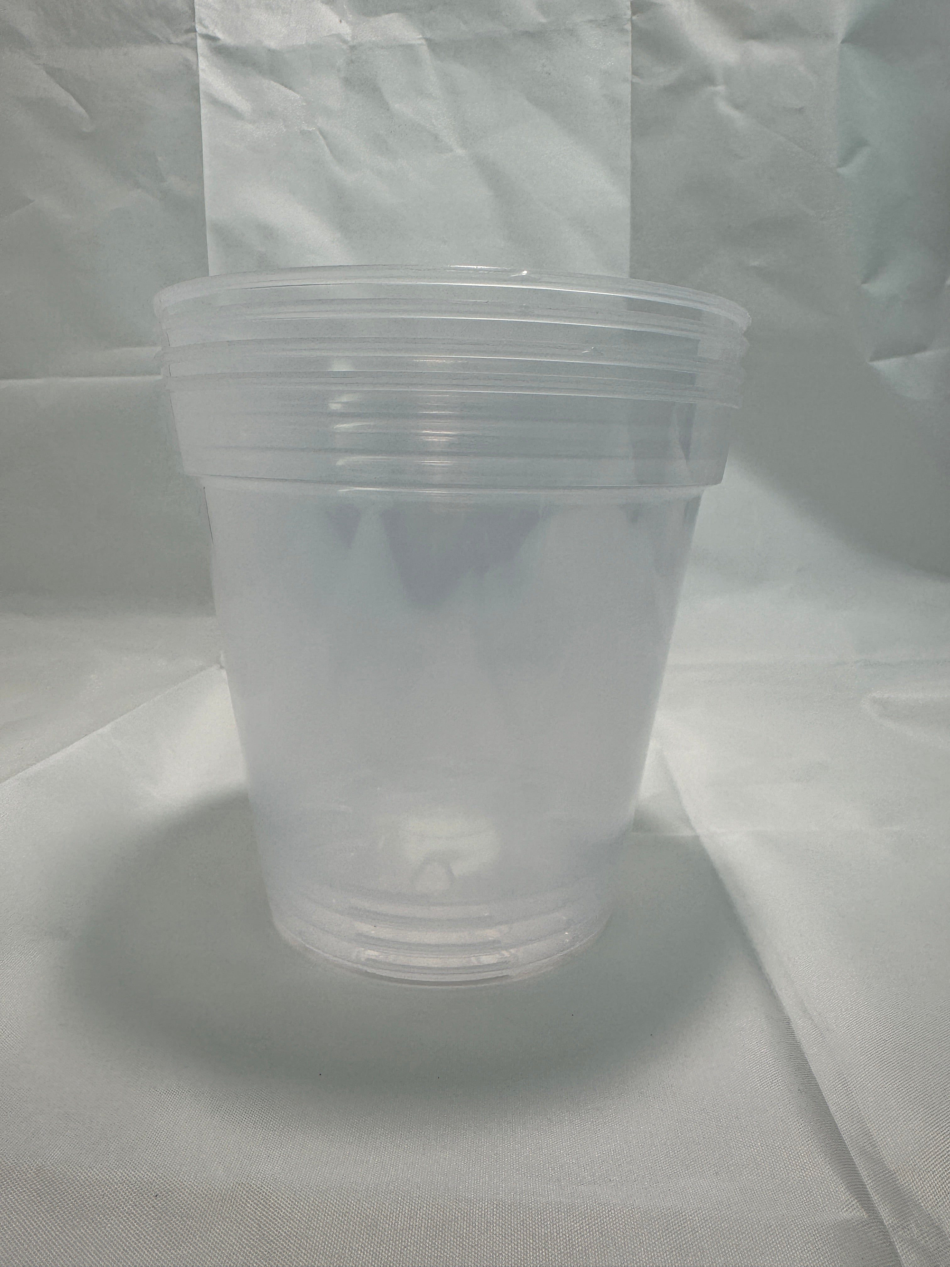 7-Inch Clear Nursery Pots | 2 pack or 4 pack | Large Transparent Plastic Plant Pots with Drainage for Indoor Tropical Houseplants