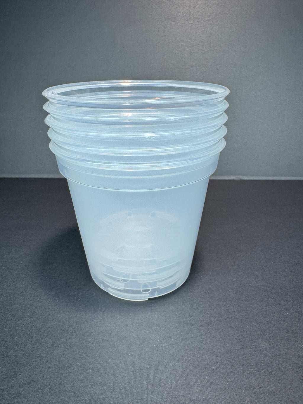 4-Inch Clear Plastic Plant Pot with Drainage Screens | 5 Pack or 12 Pack | Durable Glossy Nursery Pot for Repots Cuttings & Starter Plants