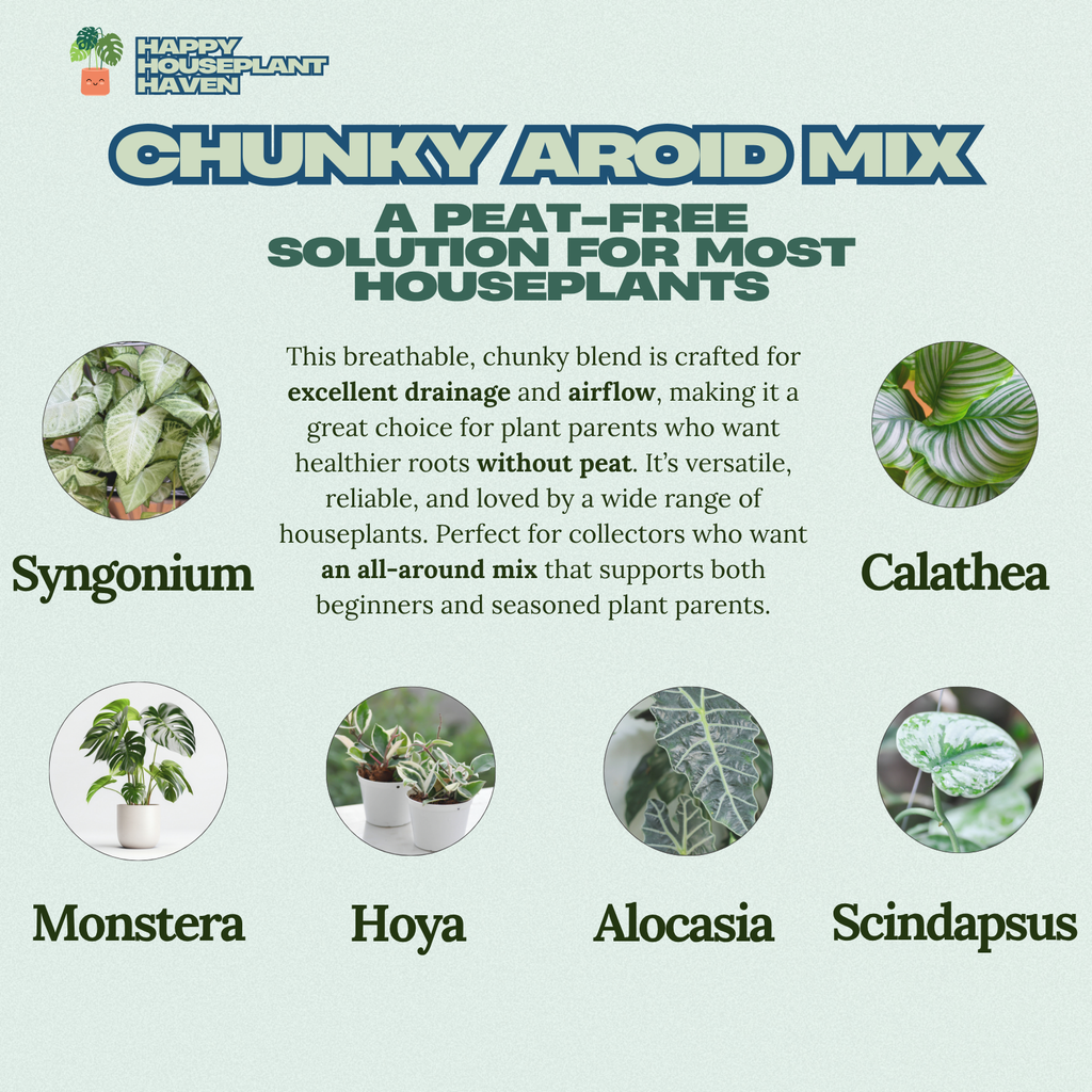 Chunky Monstera Potting Mix | Peat-Free Coco Coir| Fast-Draining Soil for Aroids and Tropical Houseplant Repotting