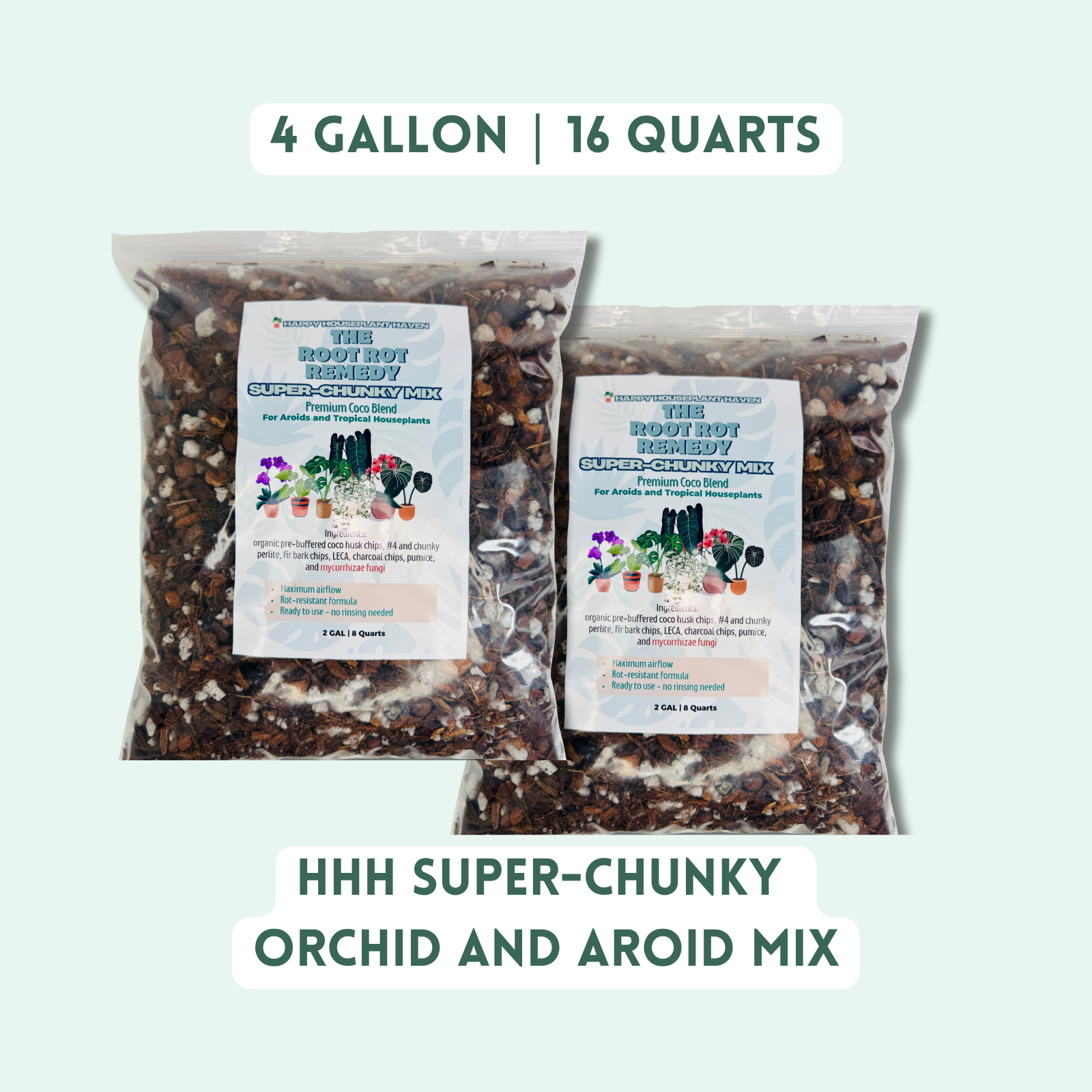 Super Chunky Premium Potting Mix Aroid Orchid and Hoya| Well-Draining Tropical Houseplant Soil with Perlite Bark Pumice