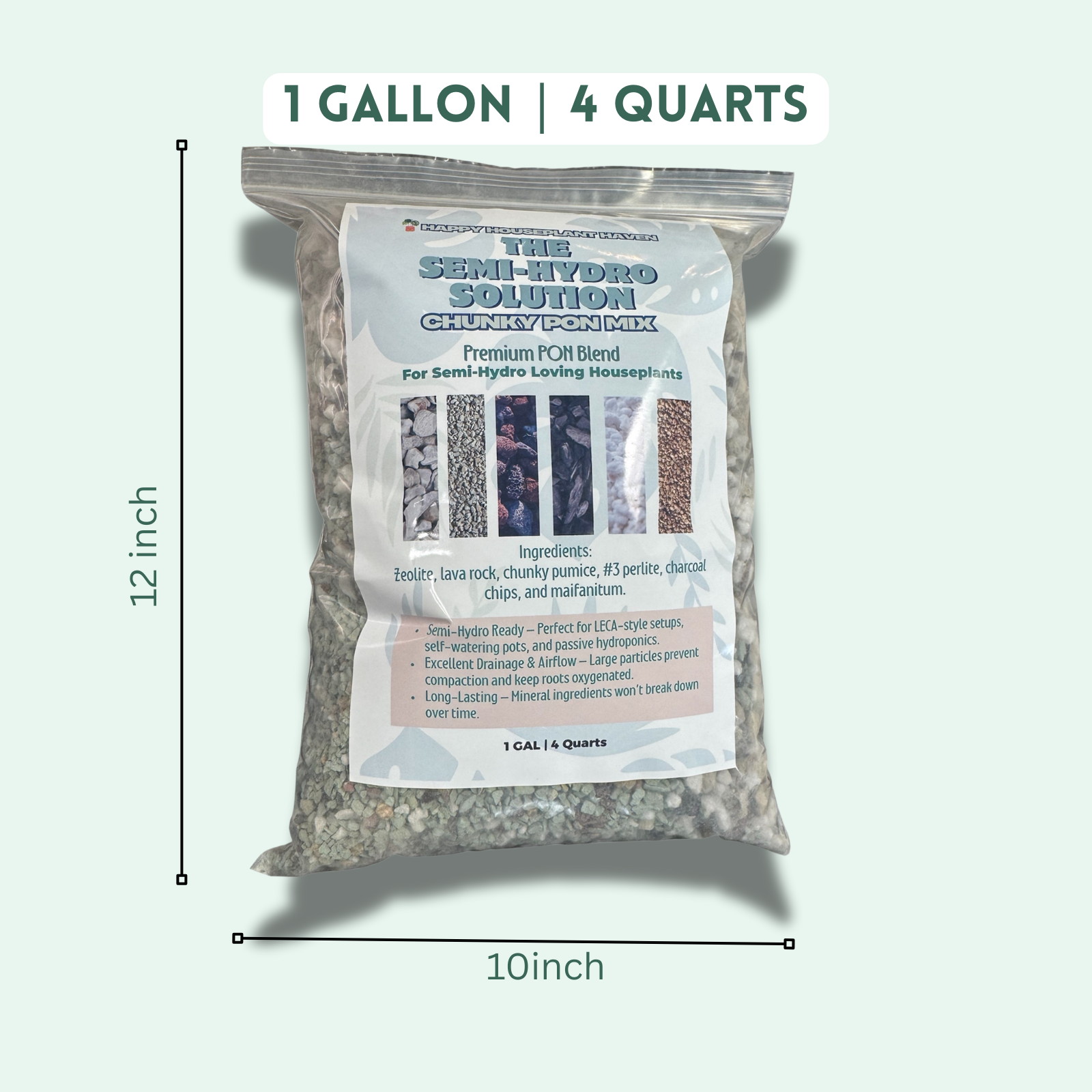 Chunky PON Premium Soil-Free Mix | Semi-Hydroponics & Self-Watering Pots | Mineral Plant Substrate