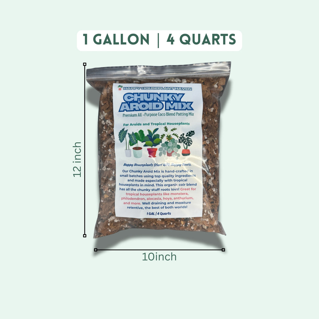 Chunky Aroid Mix by Happy Houselant Haven | Fast-Draining Soil for Monsteras Hoyas Aroids