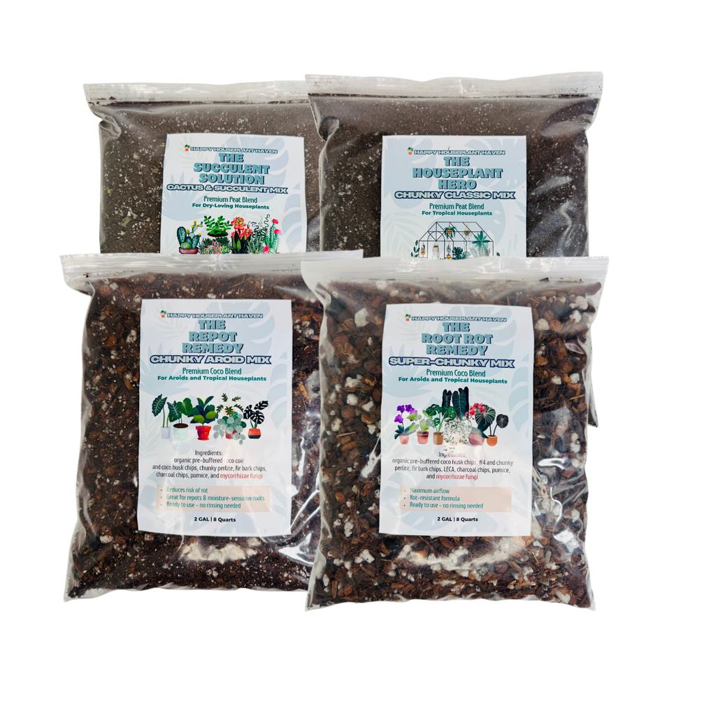 4PK Soil Mix Variety Bundle | 1 or 2 Gallon Gift Set for Houseplant Lovers