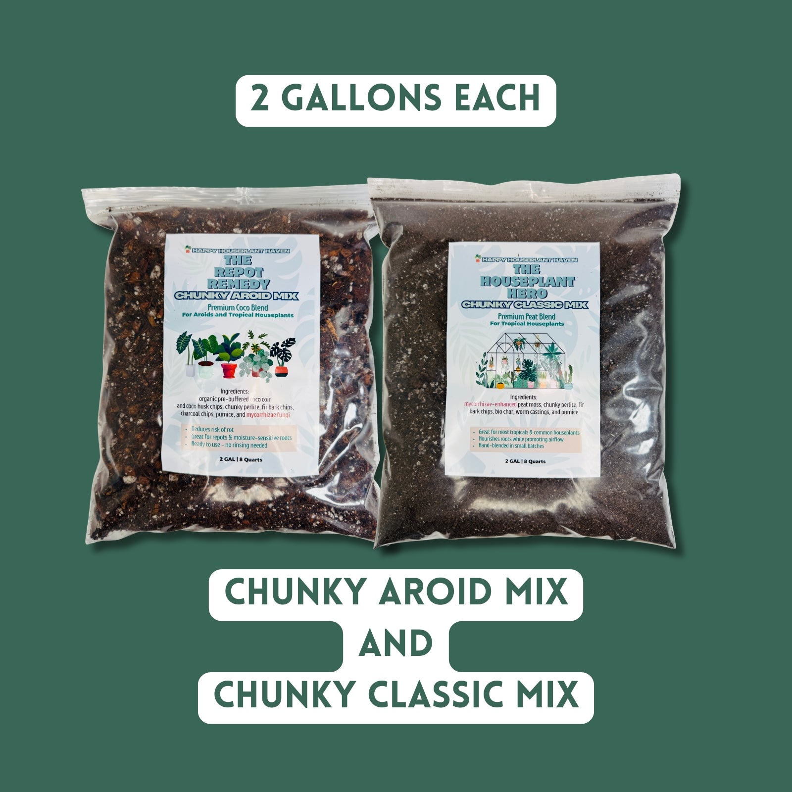 2 GAL Soil Mix 2PK Bundle Gift Set | 1 GAL PON Set