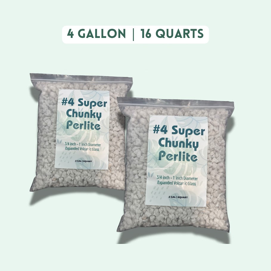 #4 Super Chunky Perlite – Large Grade Perlite for Drainage Root Aeration and DIY Soil Mixes
