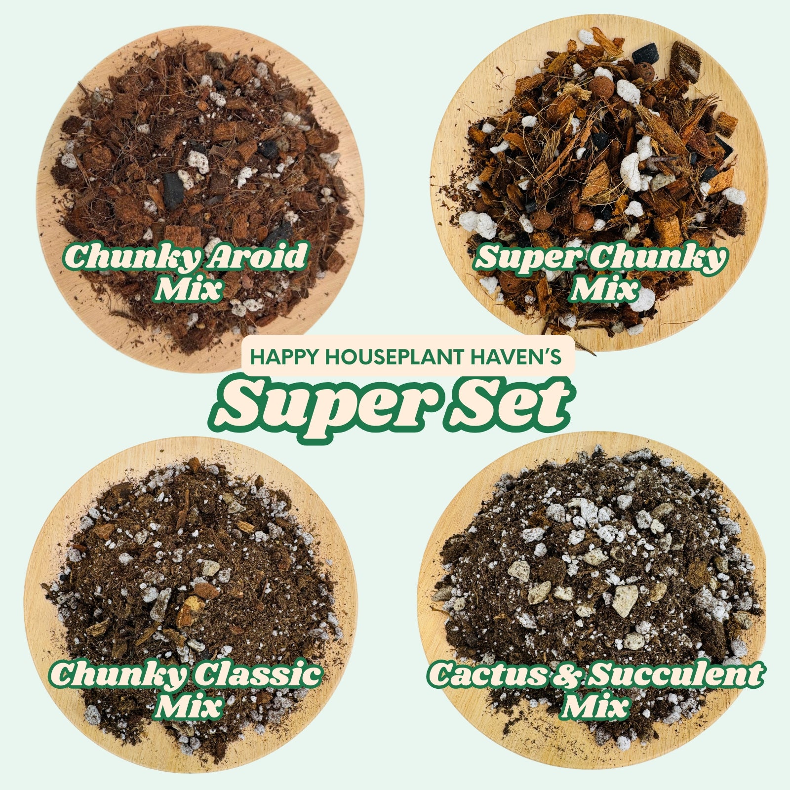 4PK Soil Mix Variety Bundle | 1 or 2 Gallon Gift Set for Houseplant Lovers