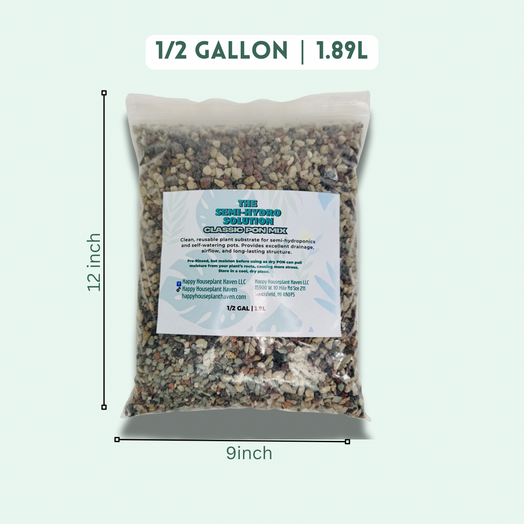 Classic PON Mix | Soil-Free Mineral Substrate for Semi-Hydroponics & Self-Watering Houseplants | Zeolite, Lava Rock, Pumice & Perlite