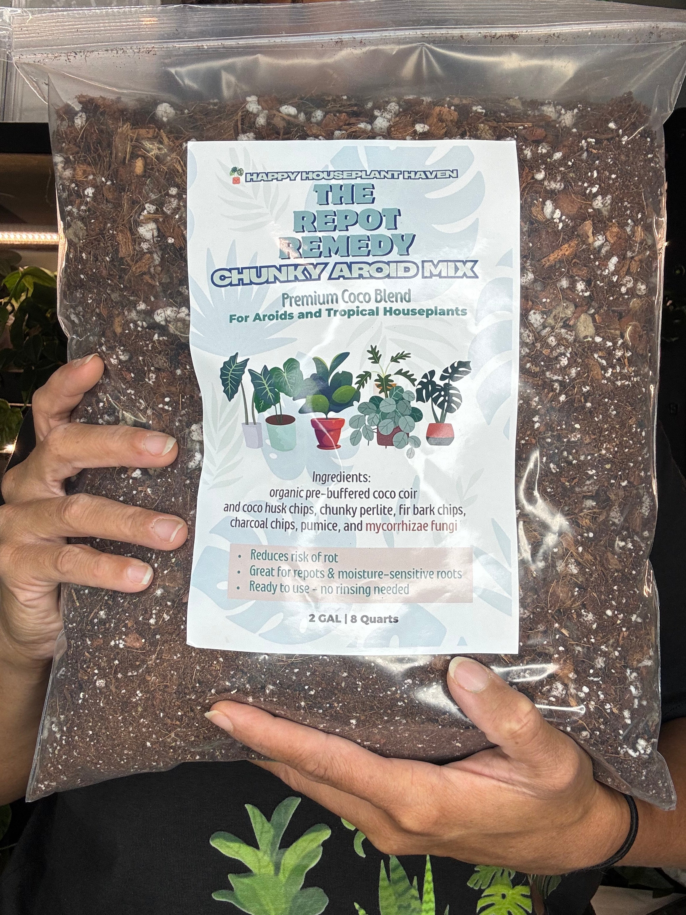 The Repot Remedy | Chunky Potting Mix – Fast-Draining Soil for Aroids Tropical Houseplants Repotting – Helps Prevent Root Rot