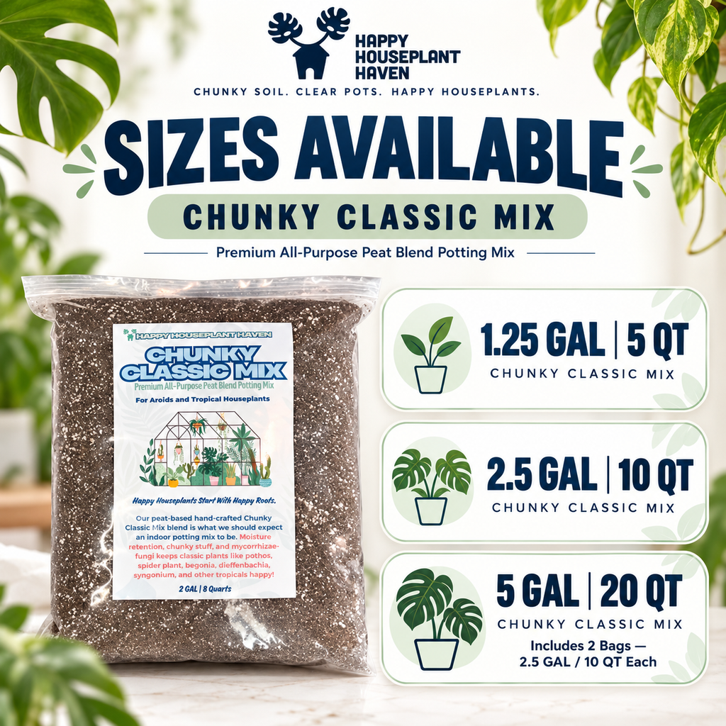 Chunky Classic Potting Mix | Well-Draining Indoor Soil for Monstera, Pothos & Begonia