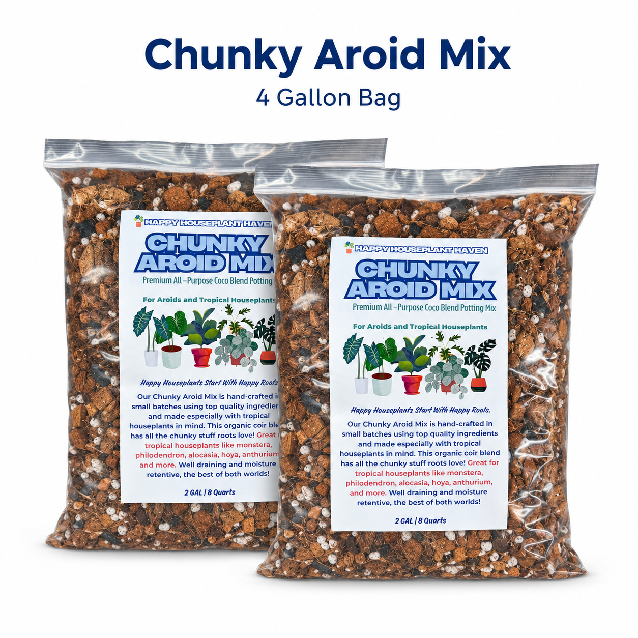 Chunky Aroid Mix | Well-Draining Soilless Potting Mix for Monsteras Hoyas Aroids
