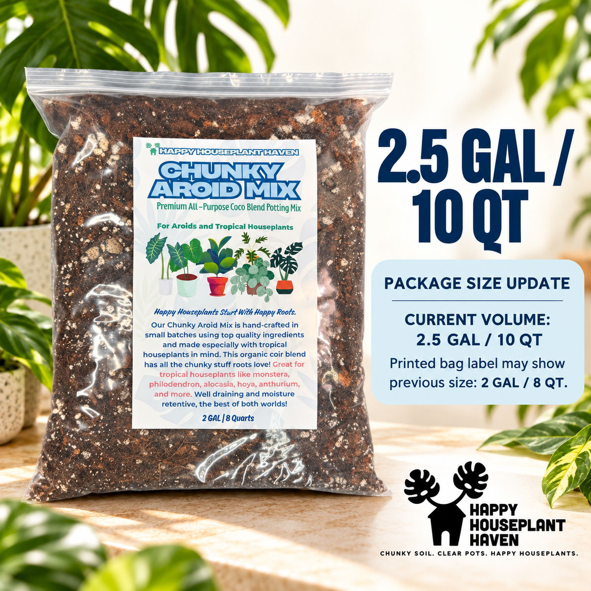 Chunky Aroid Mix | Peat-Free Potting Soil for Hoya, Philodendron & Anthurium