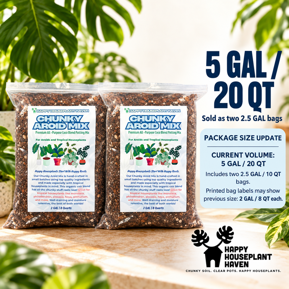 Chunky Aroid Mix | Peat-Free Potting Soil for Hoya, Philodendron & Anthurium
