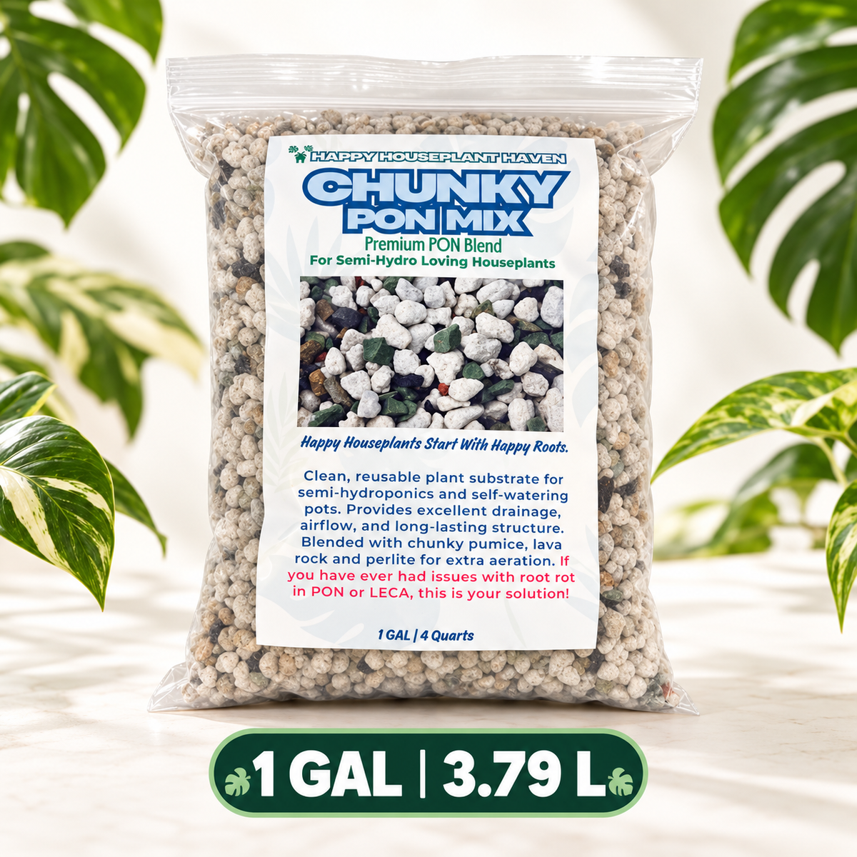 Chunky PON Mix | Soil-Free Semi-Hydro Substrate for Large Plants & Passive Hydro
