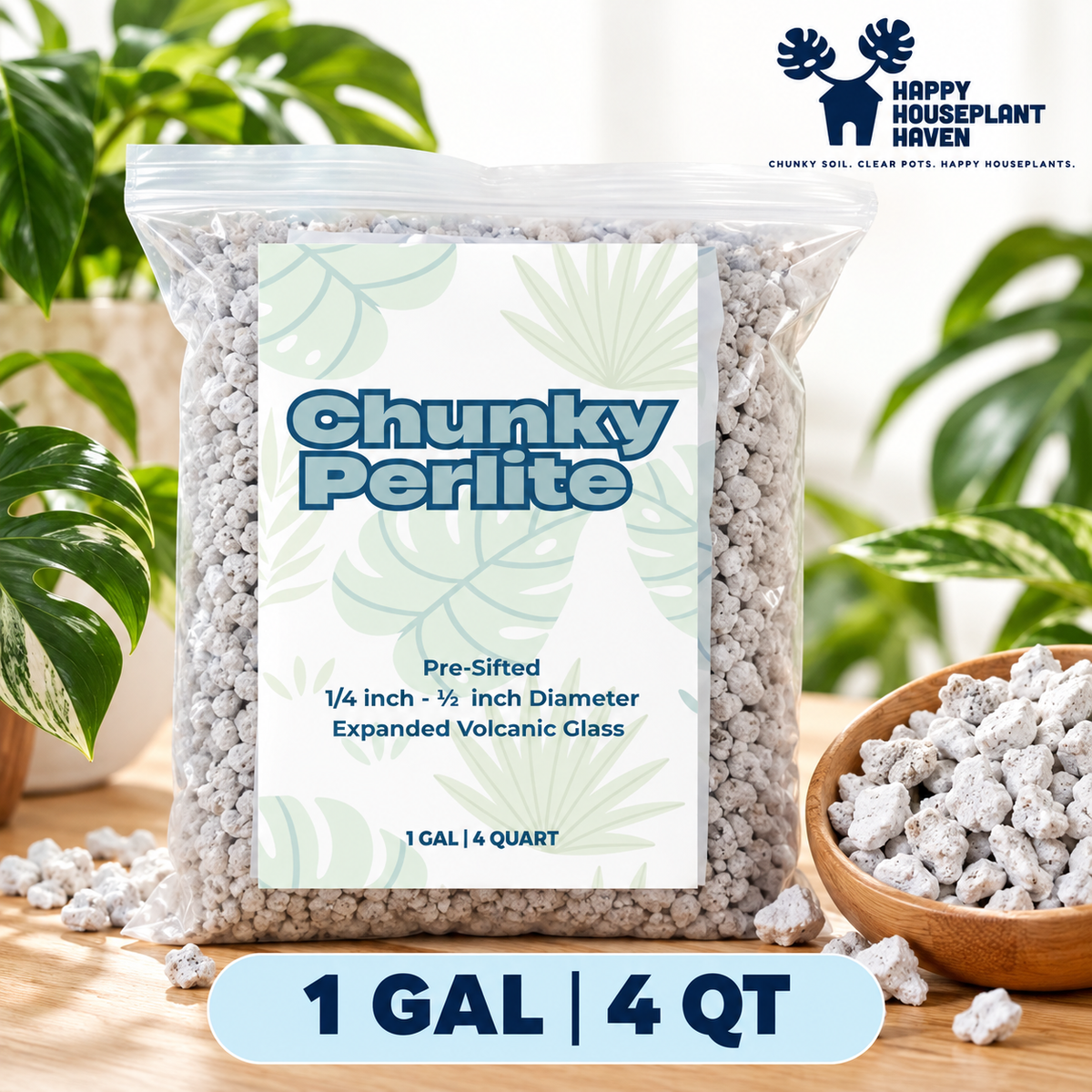 Chunky Perlite | 1/4–1/2 Inch Pre-Sifted Perlite for Chunky Potting Mixes