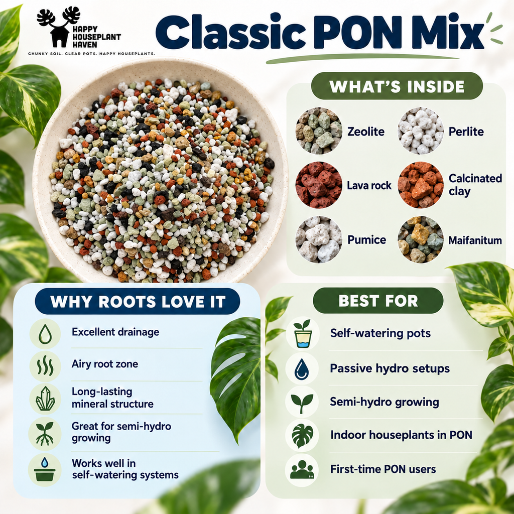 Classic PON Mix | Soil-Free Semi-Hydro Substrate for Self-Watering Pots
