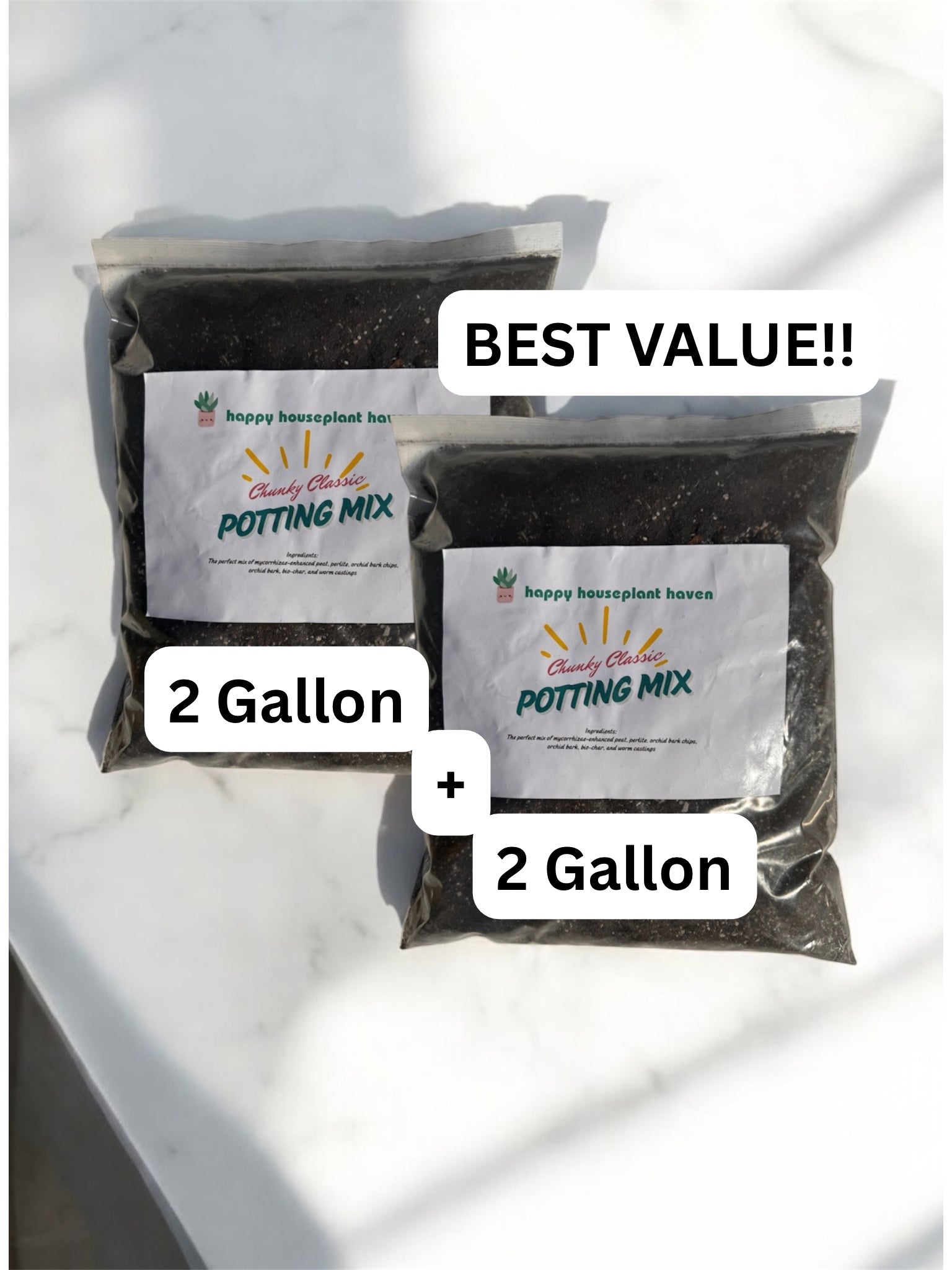 The Houseplant Hero | Chunky Classic Potting Mix – Breathable Soil for Houseplants Pothos Peace Lily Peperomia – Helps Prevent Root Rot