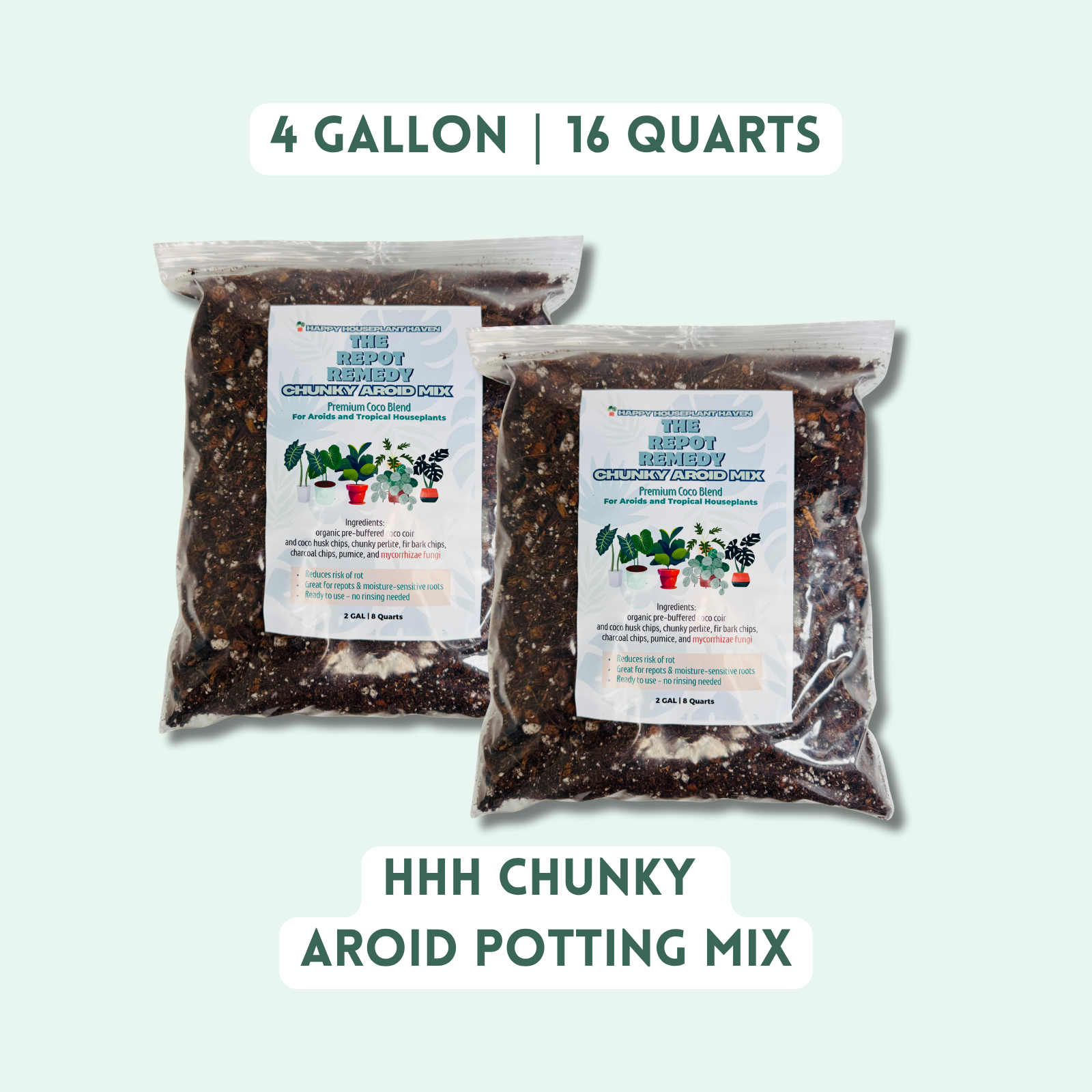 Chunky Monstera Potting Mix | Peat-Free Coco Coir| Fast-Draining Soil for Aroids and Tropical Houseplant Repotting