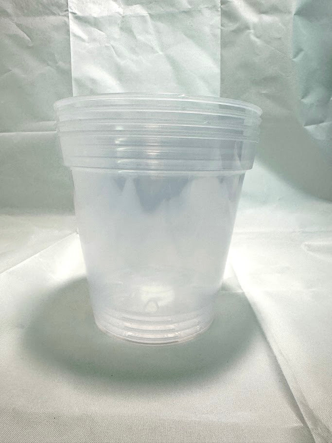 7-Inch Clear Nursery Pots | 2 pack or 4 pack | Large Transparent Plastic Plant Pots with Drainage for Indoor Tropical Houseplants