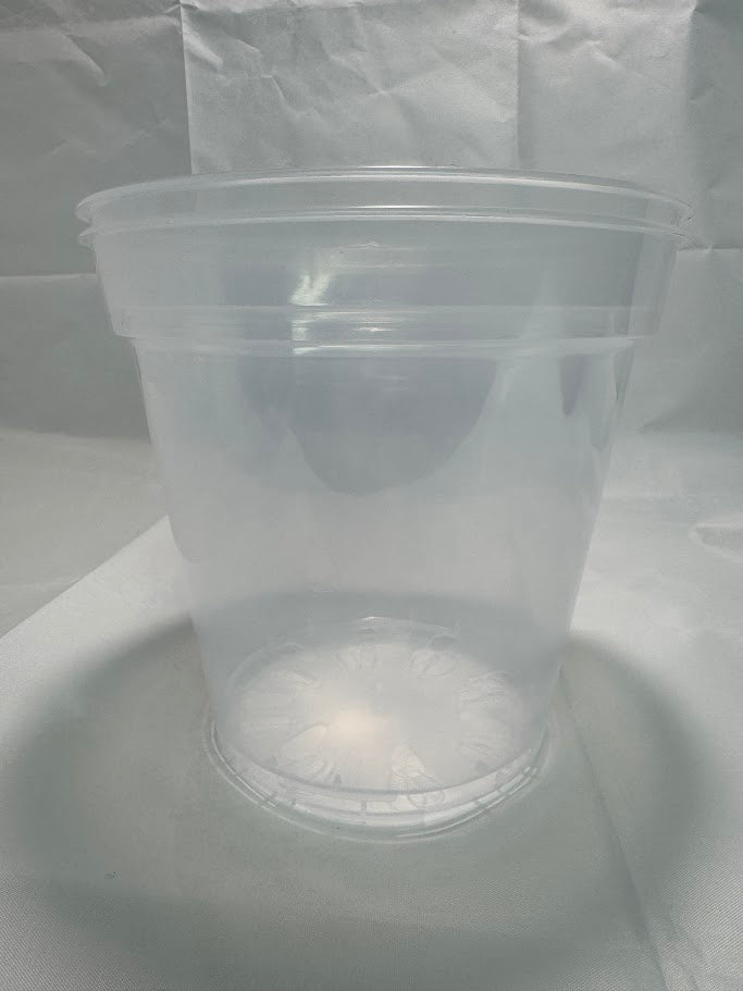 7-Inch Clear Nursery Pots | 2 pack or 4 pack | Large Transparent Plastic Plant Pots with Drainage for Indoor Tropical Houseplants