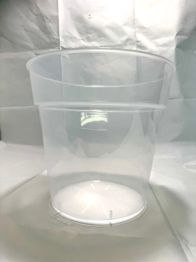 10-Inch Large Clear Nursery Pot with Saucer | Single or 2 Pack | Transparent Plastic Planter for Indoor & Outdoor Plants