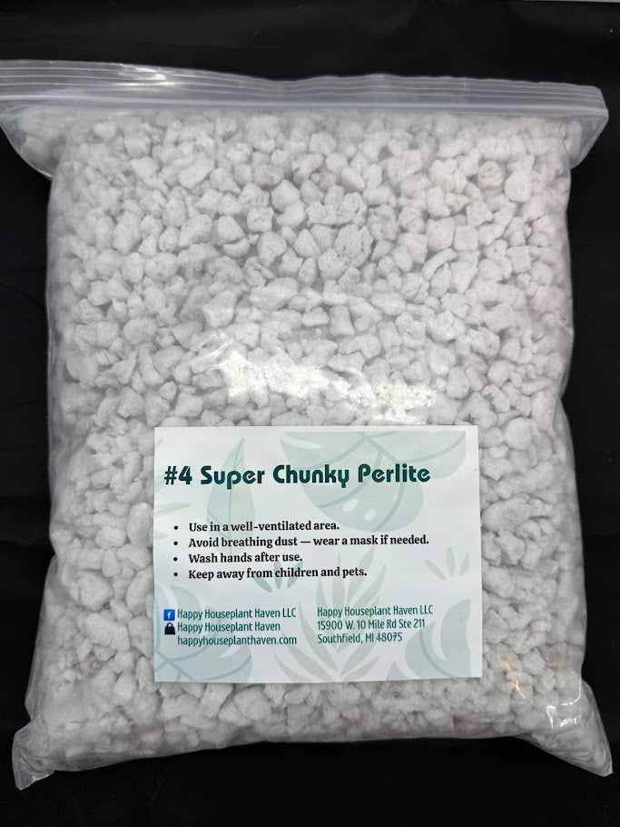 #4 Super Chunky Perlite – Large Grade Perlite for Drainage Root Aeration and DIY Soil Mixes