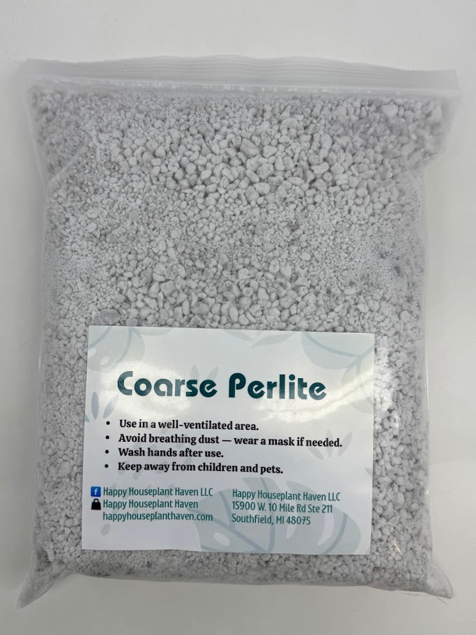 Coarse Perlite – Lightweight Soil Additive for Drainage Aeration and Root Health in Houseplants