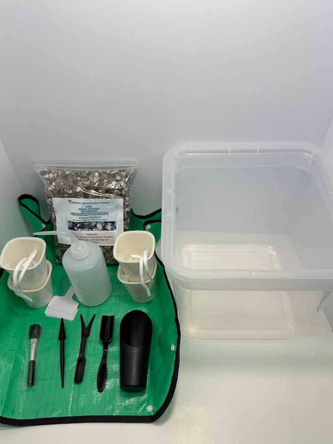 1/2 GAL Semi-Hydro Starter Kit in Clear Storage Bin | Plant Lover's PON Gift Set | FREE BONUS BAG