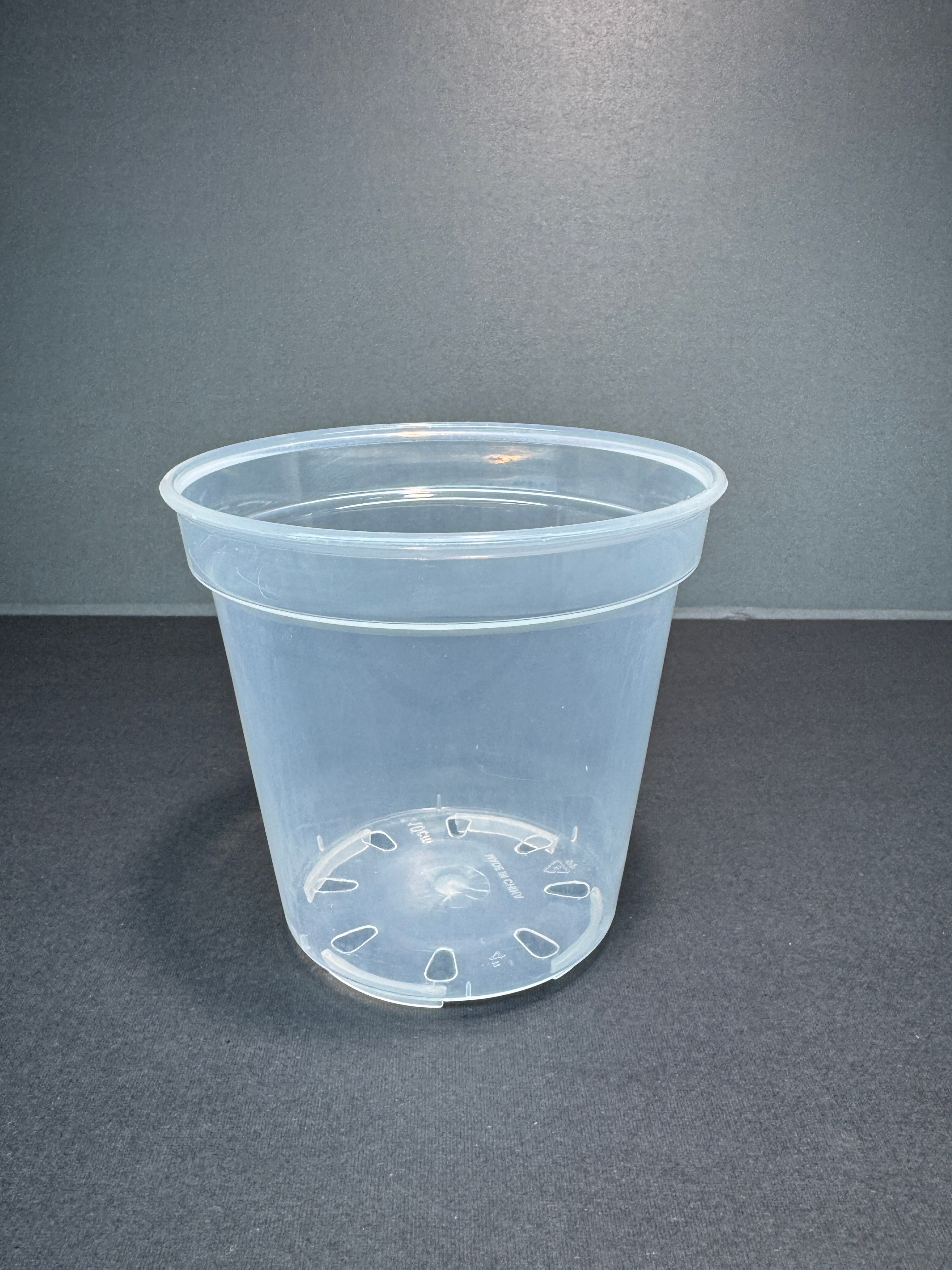 4-Inch Clear Plastic Plant Pot with Drainage Screens | 5 Pack or 12 Pack | Durable Glossy Nursery Pot for Repots Cuttings & Starter Plants