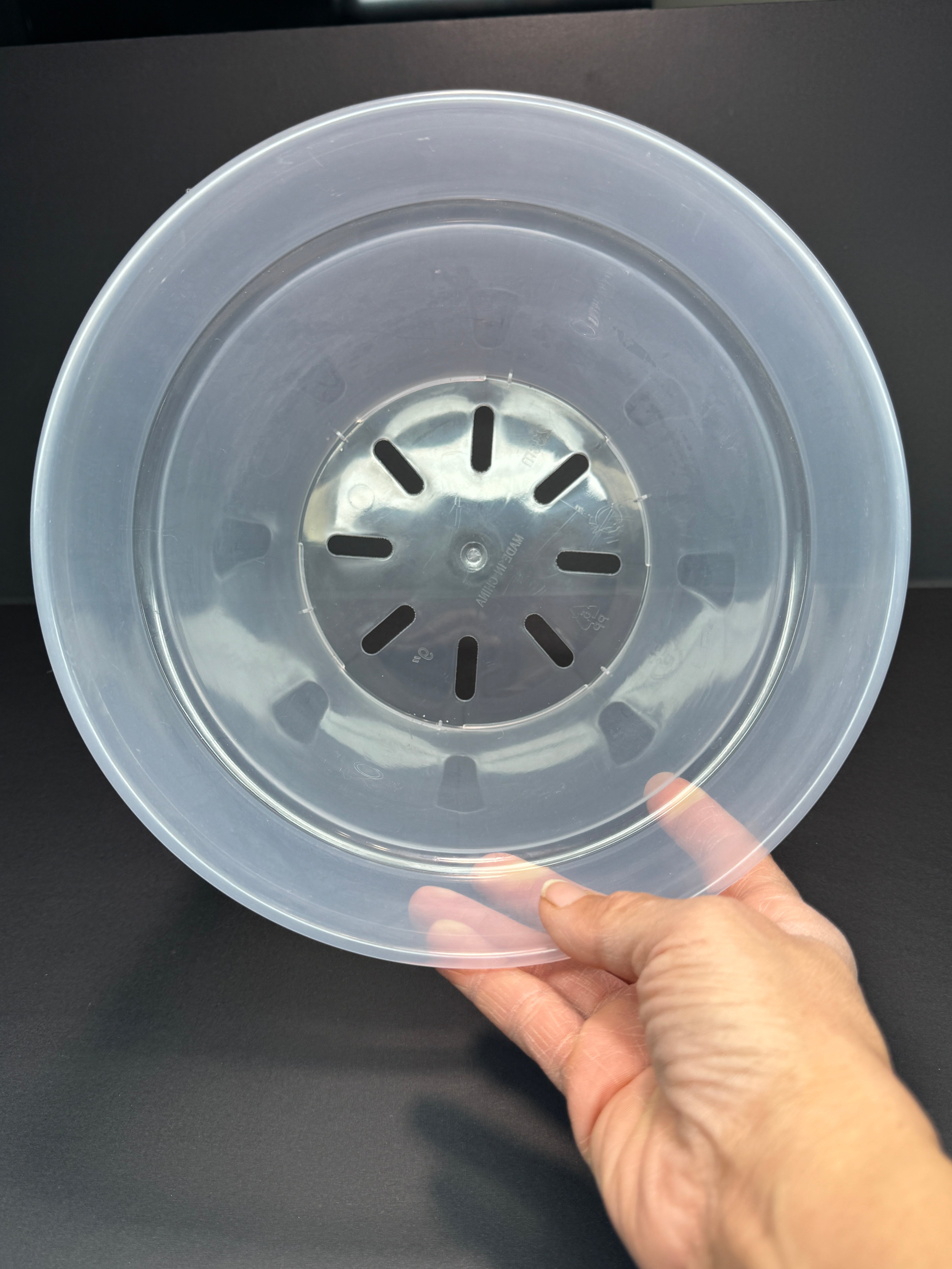 9-Inch Large Clear Nursery Pot with Saucer | 3 Pack | Transparent Plastic Planter for Indoor & Outdoor Plants