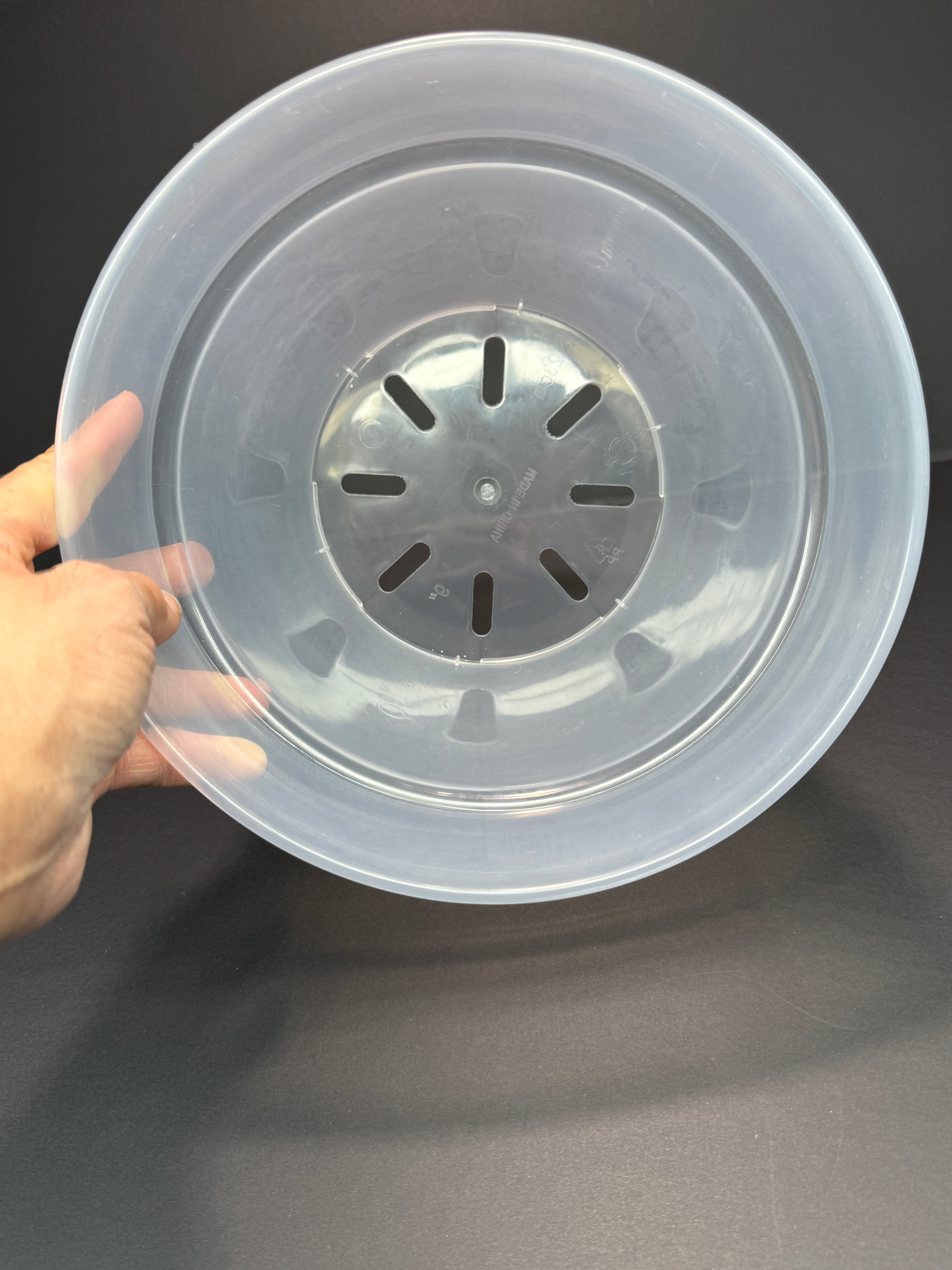 9-Inch Large Clear Nursery Pot with Saucer | 3 Pack | Transparent Plastic Planter for Indoor & Outdoor Plants