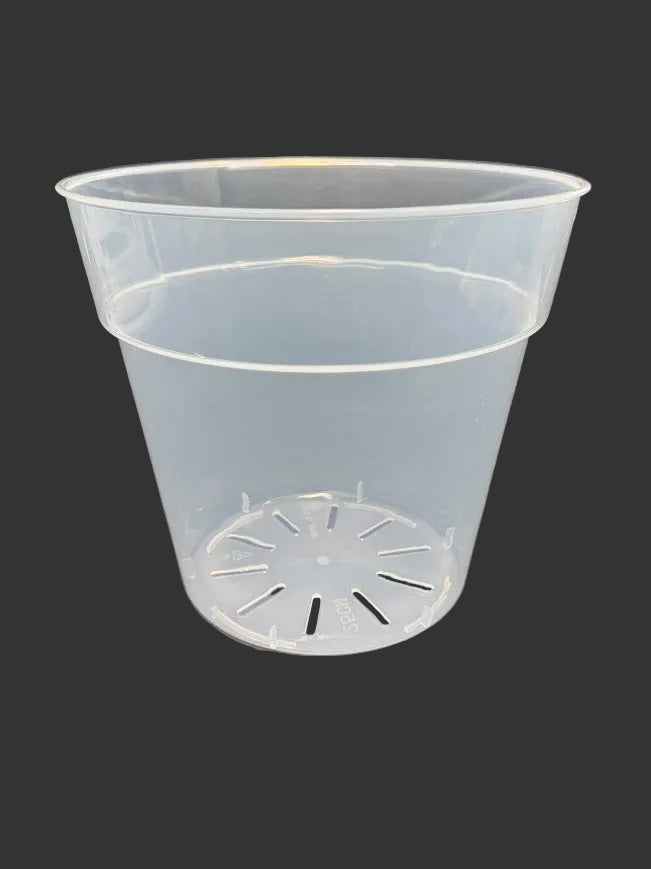 10-Inch Large Clear Nursery Pot | 2 Pack | Transparent Plastic Planter for Indoor & Outdoor Plants