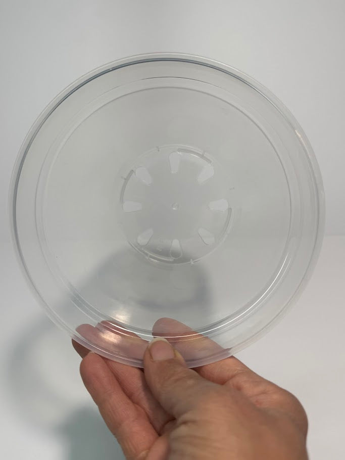 6-inch Clear Nursery Pots with Drainage Holes 4 Pack | Plastic Plant Pots for Repotting Houseplants