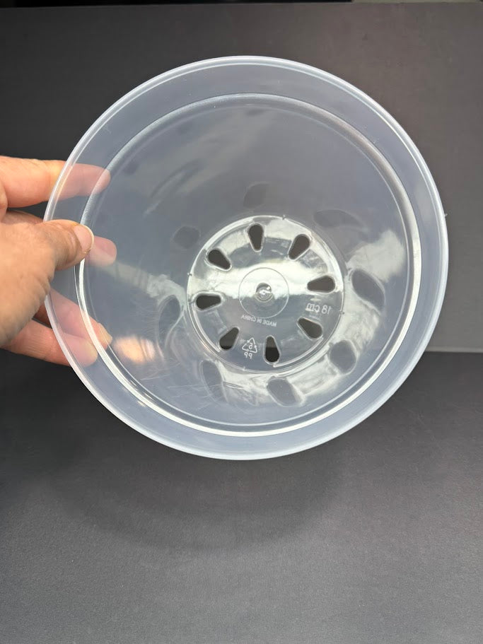 clear plastic plant pots with drainage holes 7-Inch Clear Nursery Pots | 4 pack