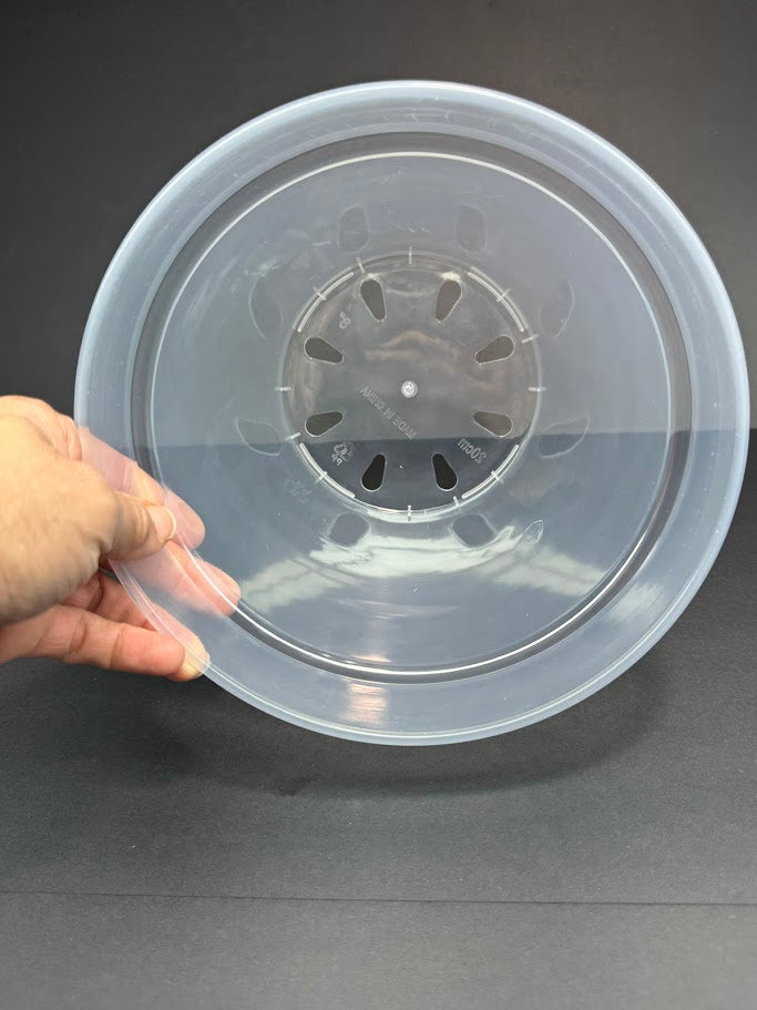 8-Inch Large Clear Nursery Pots | 3 Pack | Transparent Plastic Planter for Indoor & Outdoor Plants