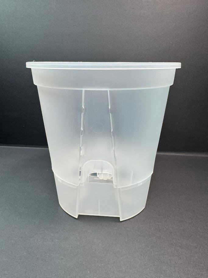 7-Inch Transparent Self-Watering Pots | 2 Pack | Clear Plant Pots with Reservoir Base