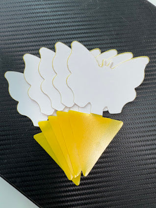 Yellow Sticky Gnat Traps | 50 Pack | Butterfly Fungus Gnat Traps for Houseplants