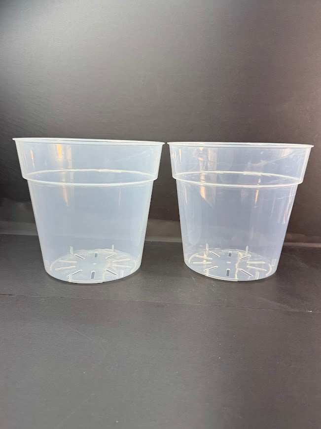 10-Inch Large Clear Nursery Pot | 2 Pack | Transparent Plastic Planter for Indoor & Outdoor Plants