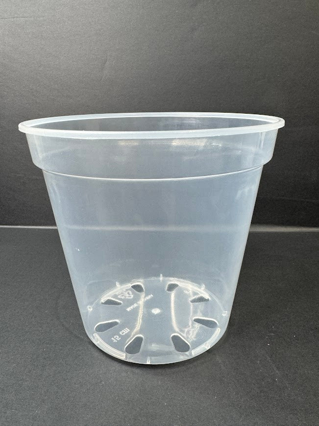 6-inch Clear Nursery Pots with Drainage Holes | 4 Pack | Plastic Plant Pots for Repotting Houseplants
