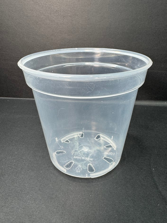 4-Inch Clear Nursery Pots with Drainage Screens | 5 or 15 Pack | Plant Tags Included
