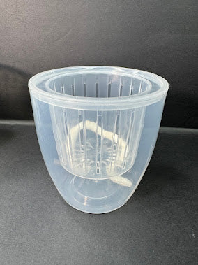 3.5-Inch Clear Self-Watering Round Pots with Wicks | 4 Pack | LECA & Semi-Hydro Pots